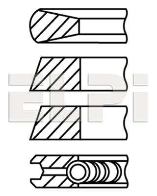 Set segmenti piston LP182 3212 STD ELPI